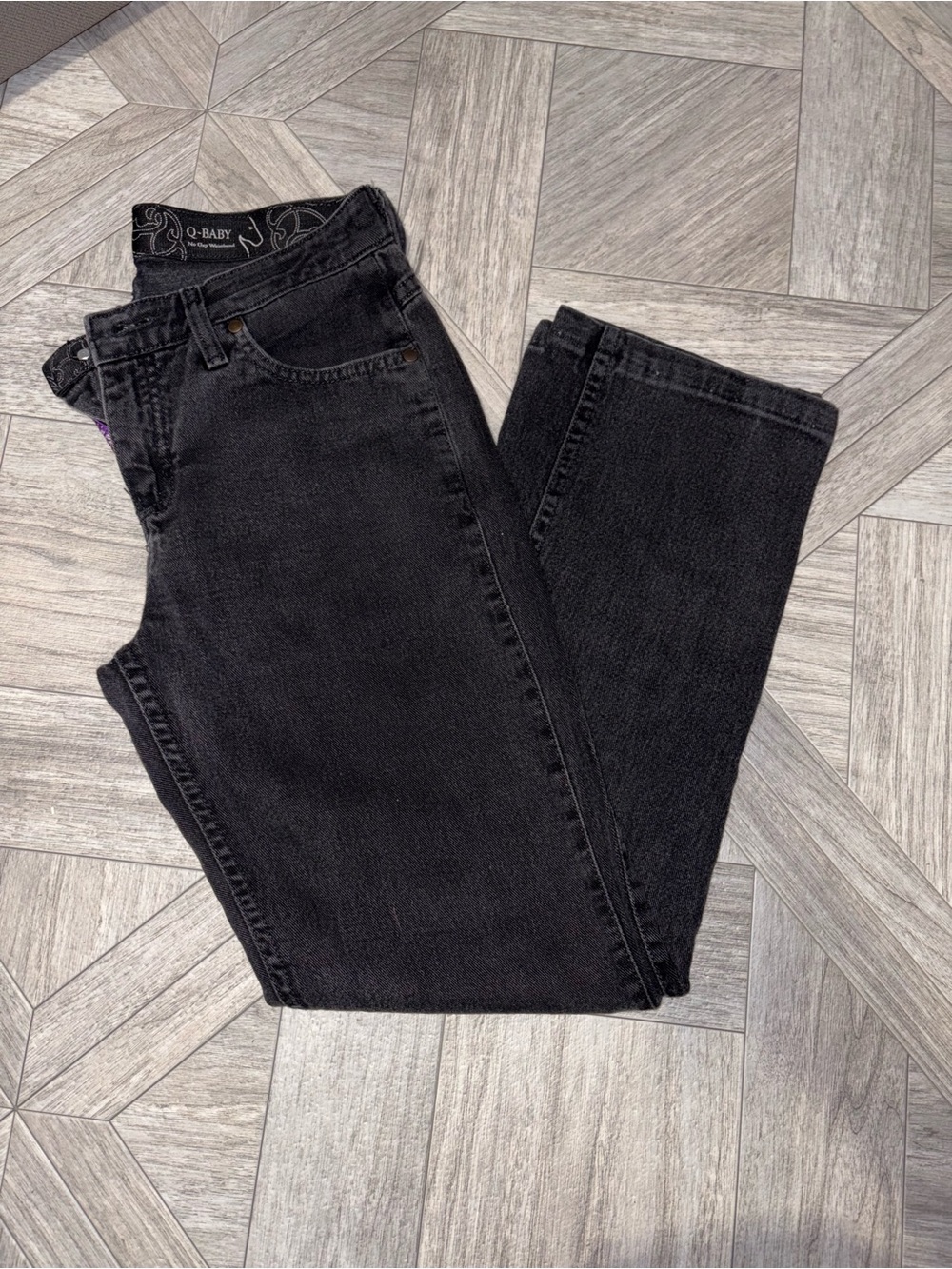 Wrangler Q-Baby Dark Wash Bootcut Cut Jeans